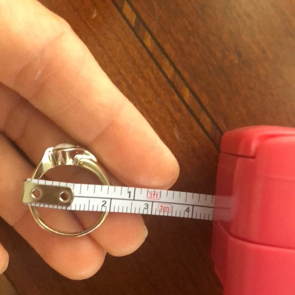 Genuine NATURAL OPAL & Genuine DIAMOND 14k WHITE Gold Size 6 - Picture 5 of 7